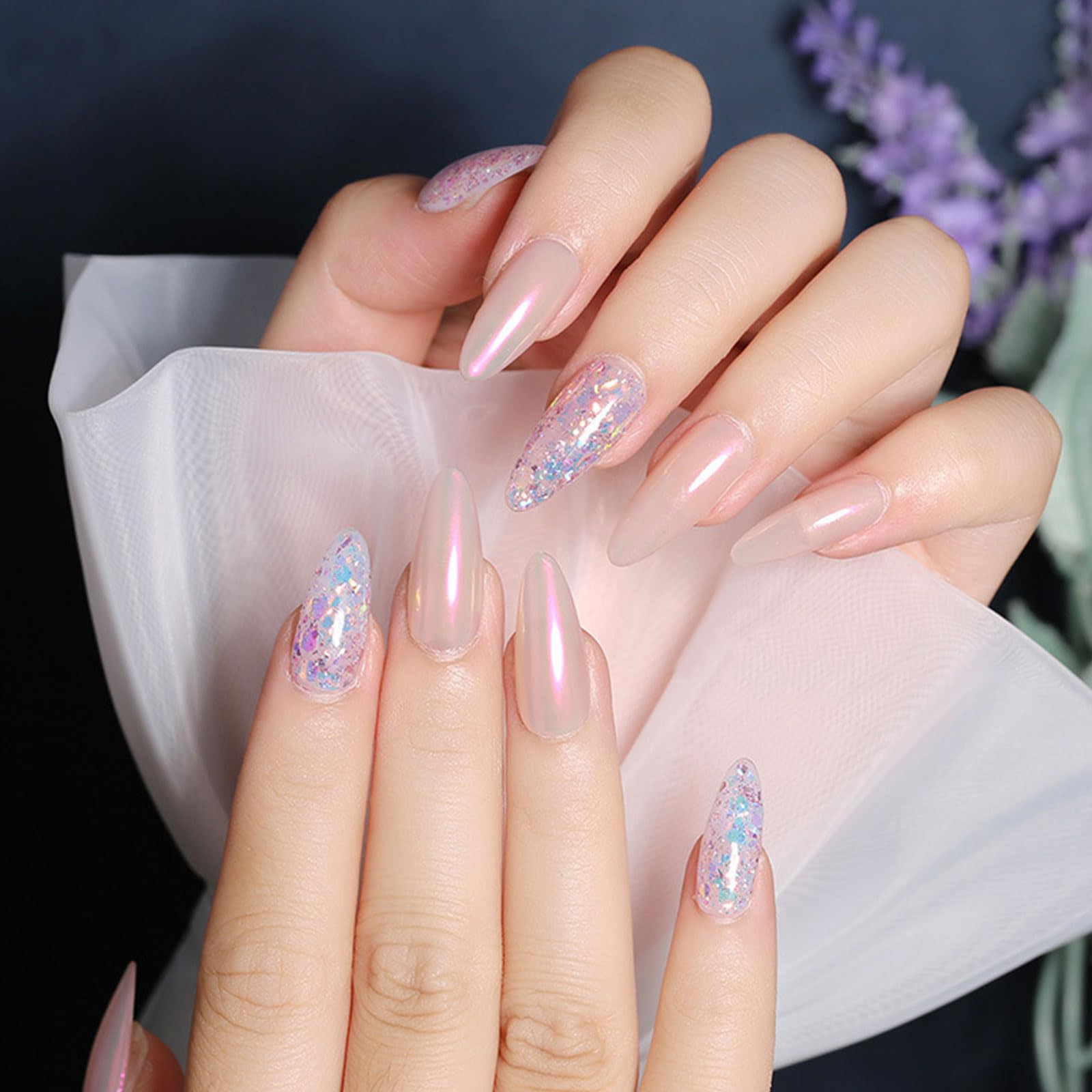 Amazon.co.jp: グリッター 6色 キラキラ ネイルパーツ ラメグリッター