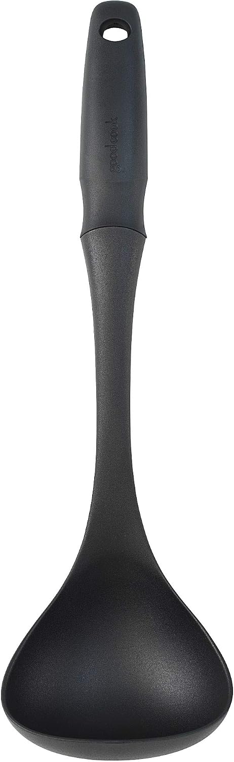 GoodCook Touch Serving and Cooking Nylon Ladle, Black