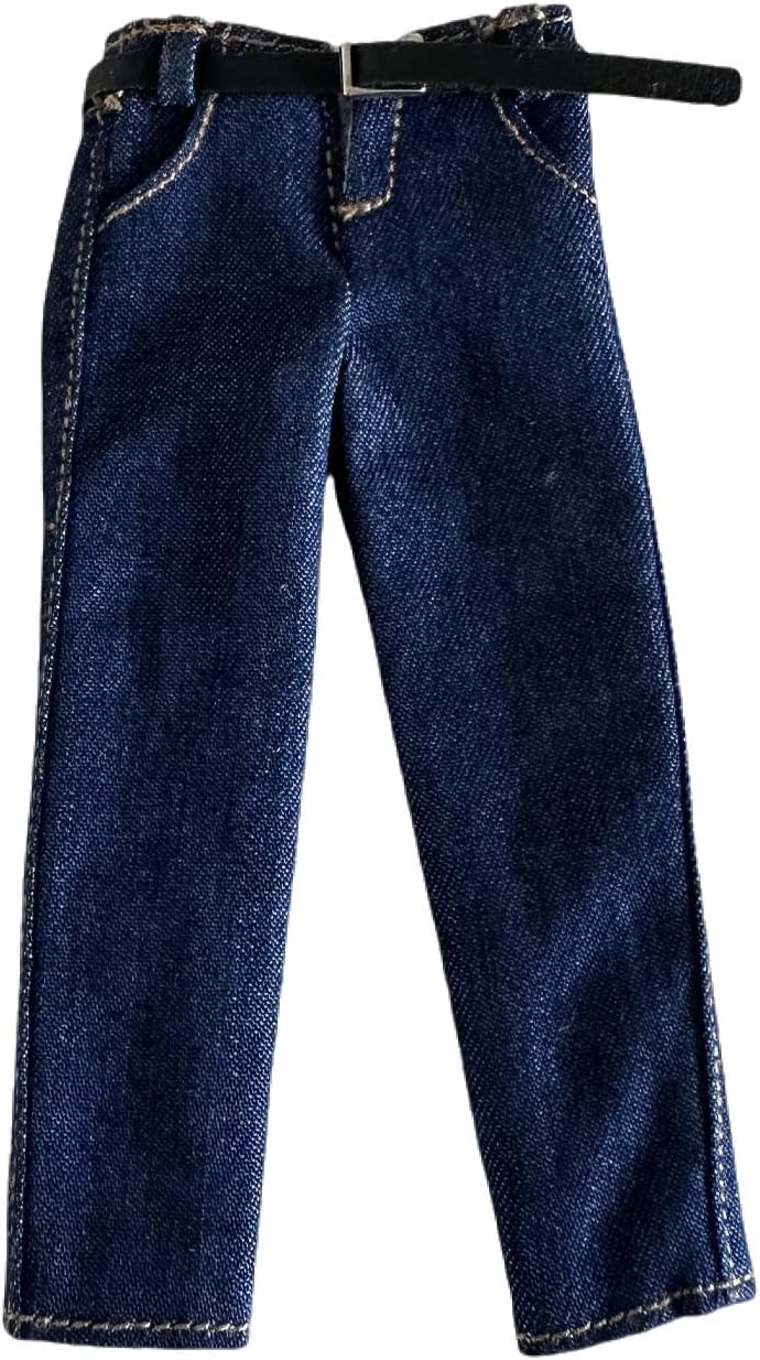 1/12 Action Figure Clothes,Straight Pants for 6" Male Action Figures,1:12 Scale Action Figure Jeans,only Pants (Straight Pants-Dark Blue)