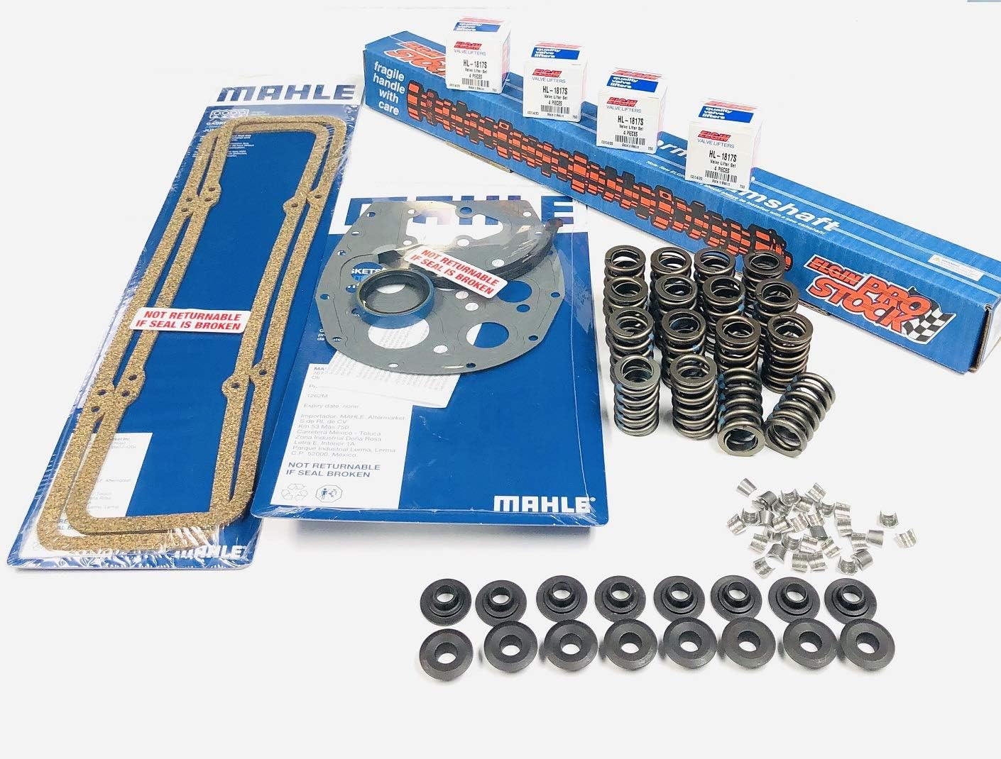 Stage 2 Cam Kit .480" Lift 375hp compatible with Chevy 283 327 350 400 Camshaft Springs Timing