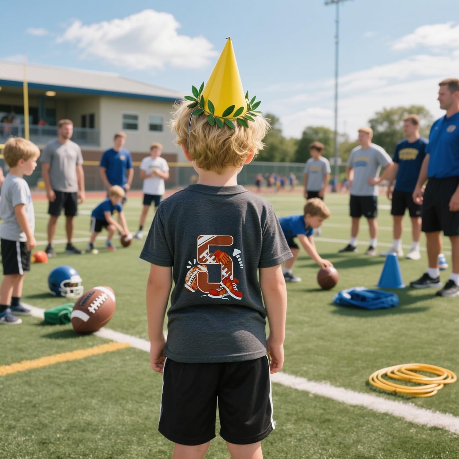 UNICOMIDEA Birthday Shirts Boy Cotton Front Cartoon Back Number Printed T-Shirt for 2-5 Years - Image 3