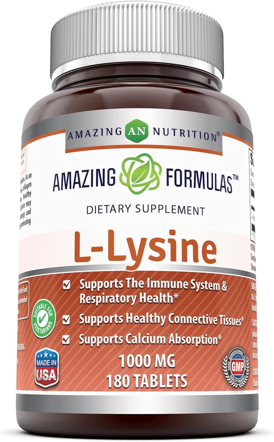 Amazing Formulas LLysine Amino Acid Vitamin Supplement