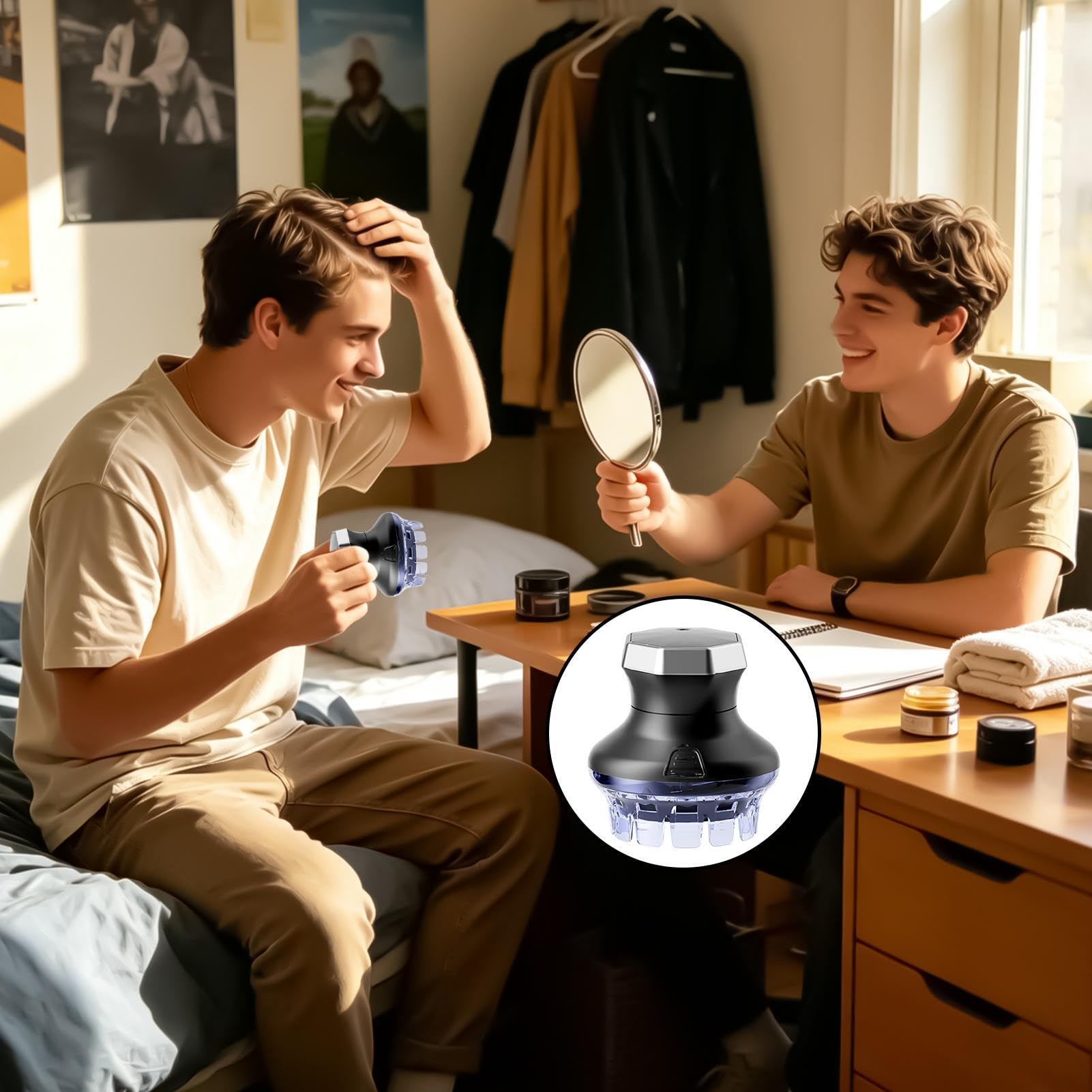 Regolabarba Per Uomo Kit Tagliacapelli Automatico Con Display LED | Kit Taglio Capelli Elettrico Senza Fili per uomo famiglia ragazzi fidanzato padre casa salone all'aperto viaggio interno