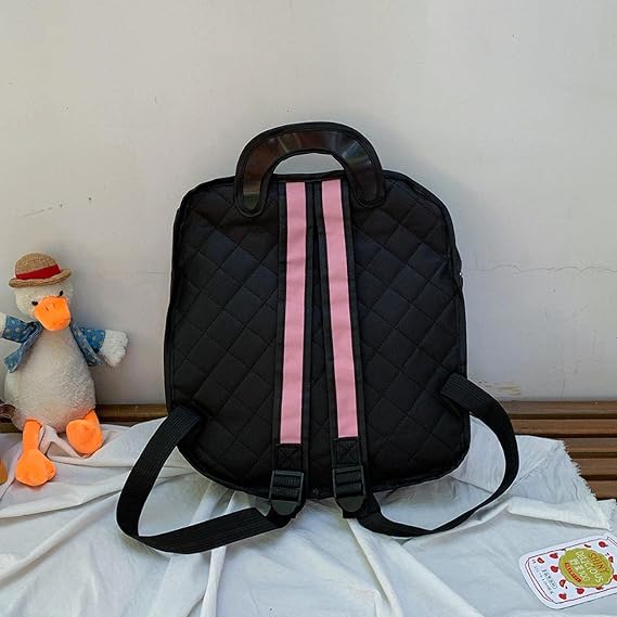 Rucksack, Illustrated Backpack, 2-Dimensional, 3-D Style, 2-D Comic Patterns, Anime, Manga, Unisex, School Backpack, Large Capacity, Multi-functional, Realistic, Funny, Backpack, School, Commute, Outdoor, Black, Yellow