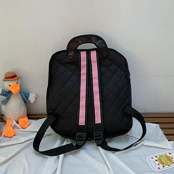 Rucksack, Illustrated Backpack, 2-Dimensional, 3-D Style, 2-D Comic Patterns, Anime, Manga, Unisex, School Backpack, Large Capacity, Multi-functional, Realistic, Funny, Backpack, School, Commute, Outdoor, Black, Yellow