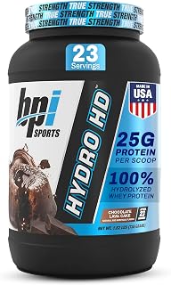 Hydro HD - 100% Hydrolyzed Whey Protein Powder - Muscle Growth, Recovery, 25g of Hydrolyzed Protein, Low Carb, Low Sugar, Fast Absorbing (23 Servings, Chocolate Lava Cake)