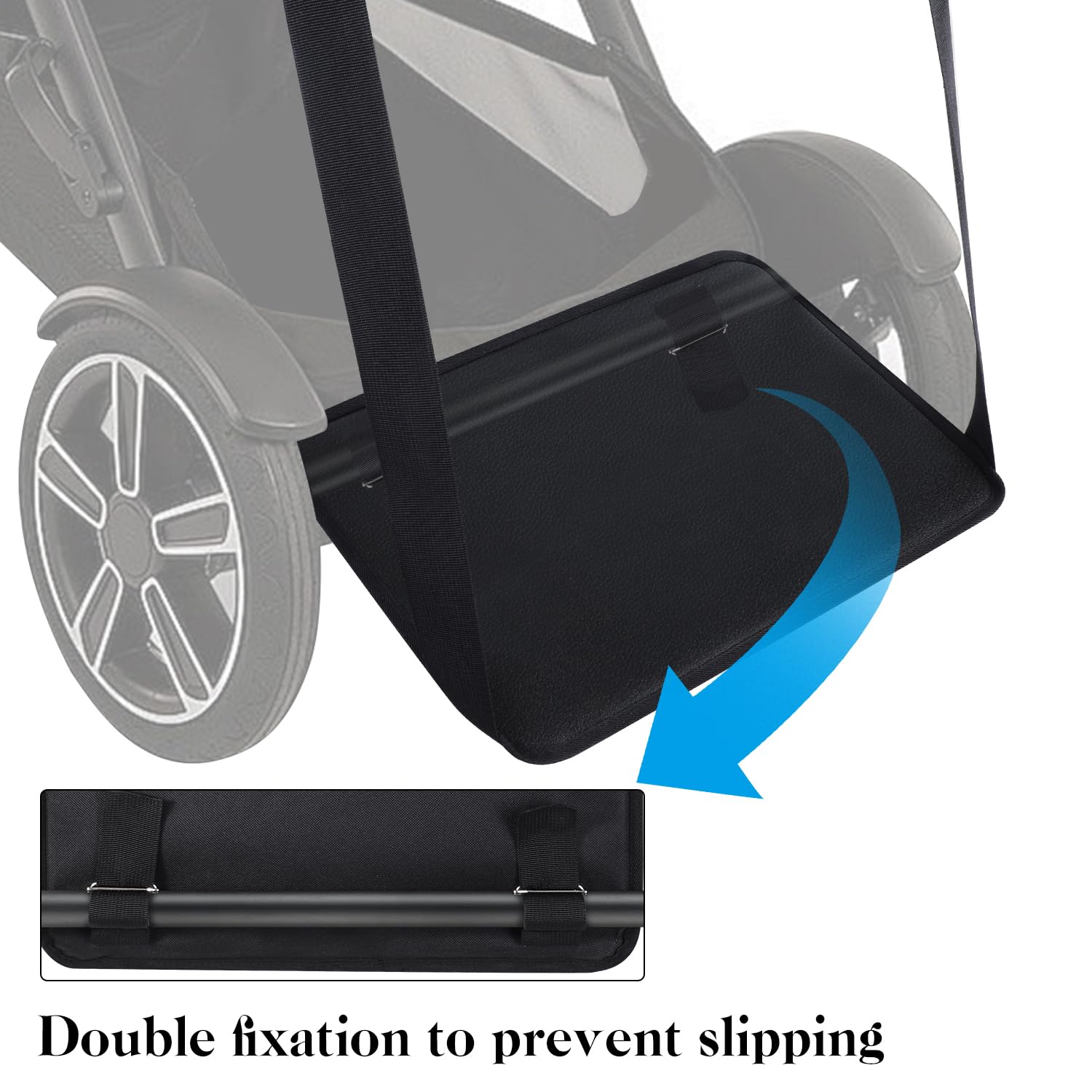 Stroller Wagon Standing Board,Universal Stroller Buddy Standing Board,Stand Up Accessories with Adjustable Length-Slip-Resistant Surface for Toddlers,Stroller Accessories,Easy to Use,Black