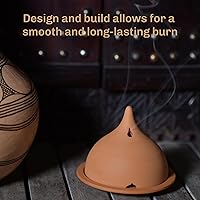 Vista 3 de Quemador de incienso de cerámica hecho a mano, soporte para incienso, aromaterapia, decoración del hogar, polvo de incienso de reflujo, conos