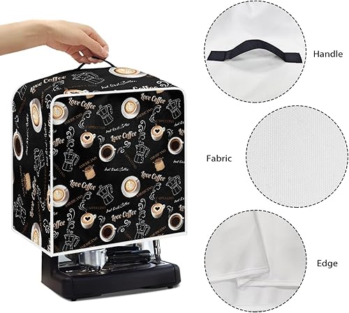 Miniatura 5 de Kathyboom Fundas para cafeteras con mango superior, resistente al polvo, antimanchas, protector de mezclador, fundas suaves para electrodomésticos