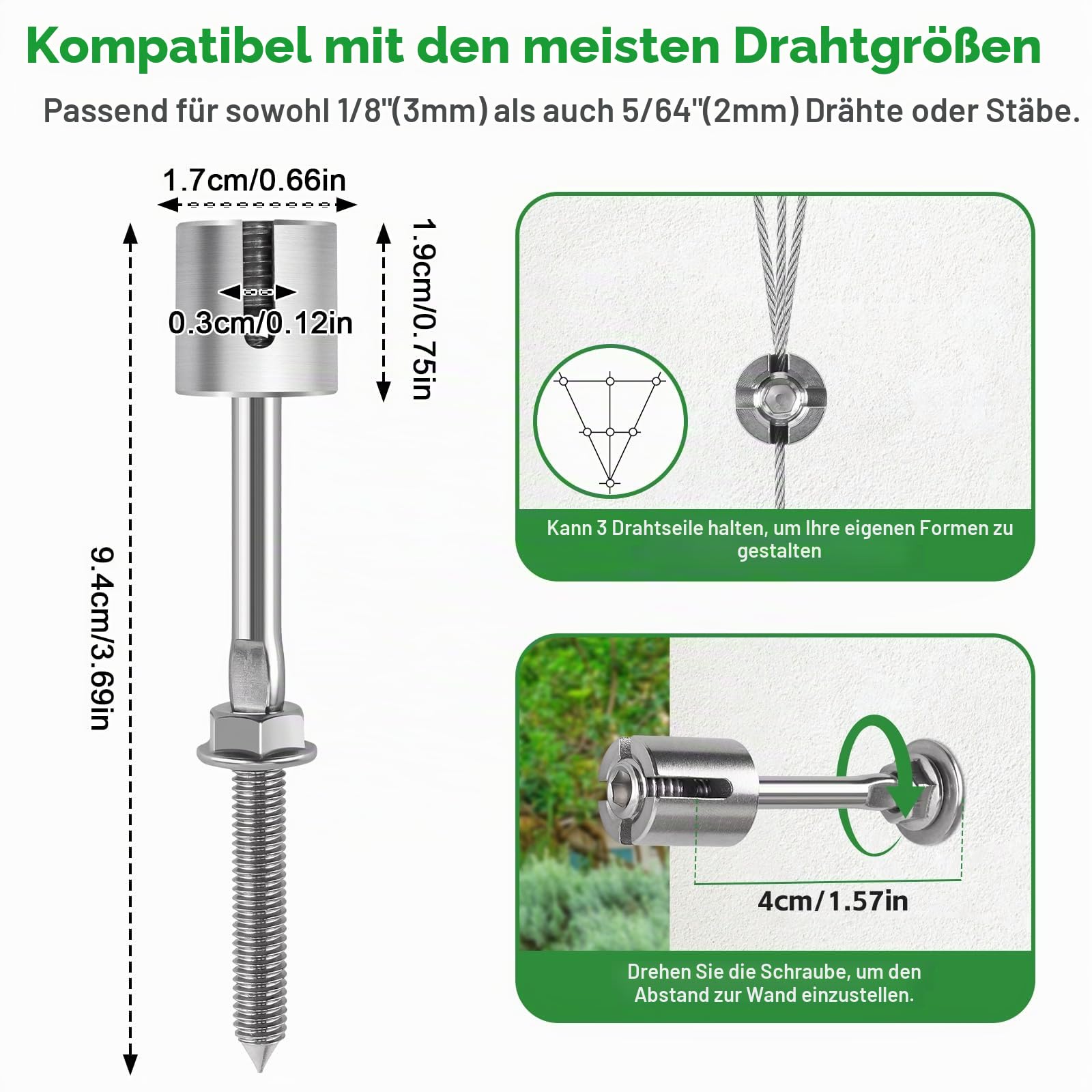 Kalolary 12 Stück T316 Draht Rankgitter et Garten Rankgitter Blumenwände