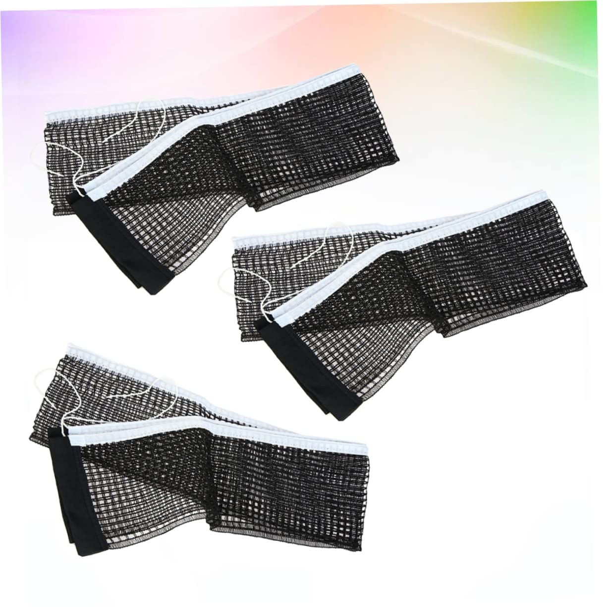 Totority Nylon Regulation Table Tennis Net 3 Pack Pong Net for Professional Play No Posts Suitable for Office Home School