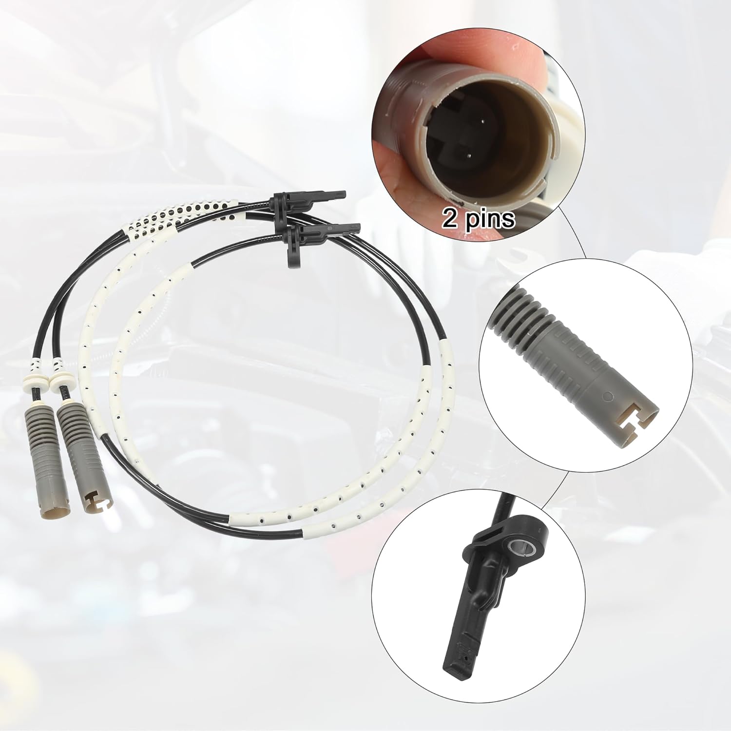 ACROPIX Rear Left Right Car ABS Wheel Speed Sensor Fit for BMW 335i 2007-2013 for BMW 328i 2011-2013 No.34526762476 - Pack of 2