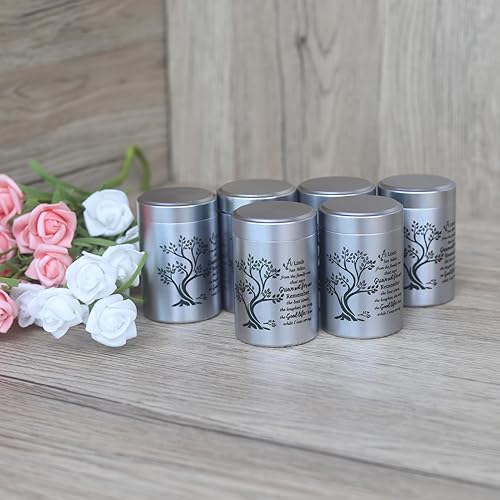 Miniatura 6 de Urnas pequeñas para cenizas humanas, juego de 6 mini urnas para cenizas de 3 pulgadas, urnas de recuerdo para cenizas, contenedor de cenizas