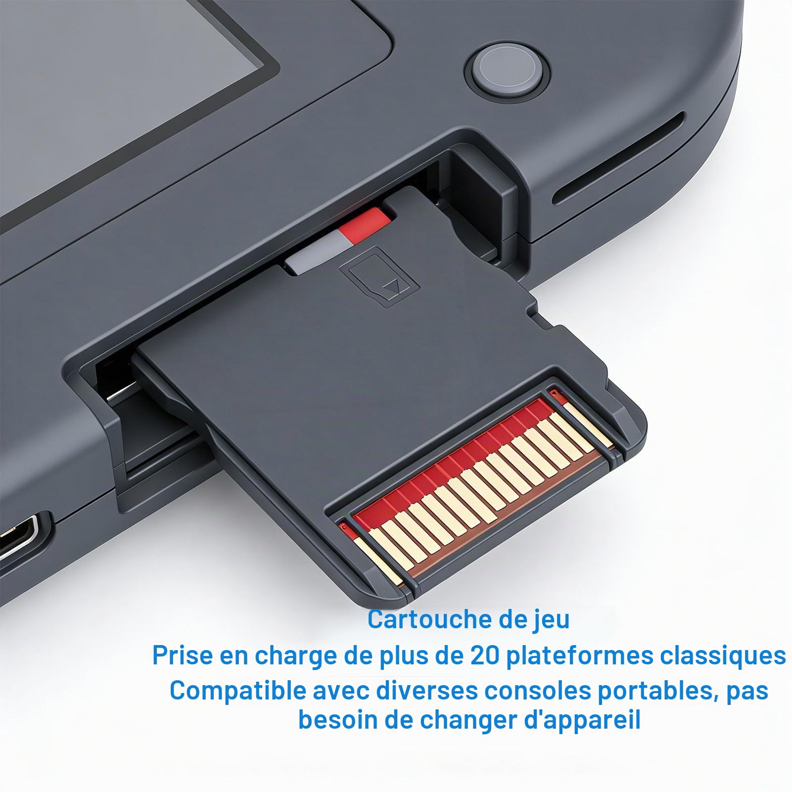 Tosuny Carte de Jeu 7800 en 1 pour 3DS/2DS, Multicart avec émulation GBA/GBC/FC/MD, Cartouche de Jeu Rétro Plug and Play avec Fonction de Sauvegarde, Version Anglaise Compatible avec