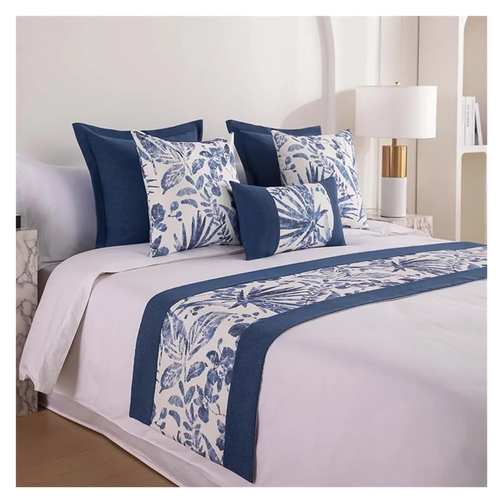 Bettläufer, Bettschal Bettläufer, Schal, luxuriöser Mikrofaser-Bettwäscheschutz, Schonbezug, Komfort, Schlafzimmer, Gästezimmer, Hotel, Hochzeitszimmer(Style 6,Bed Runner 50x240cm)