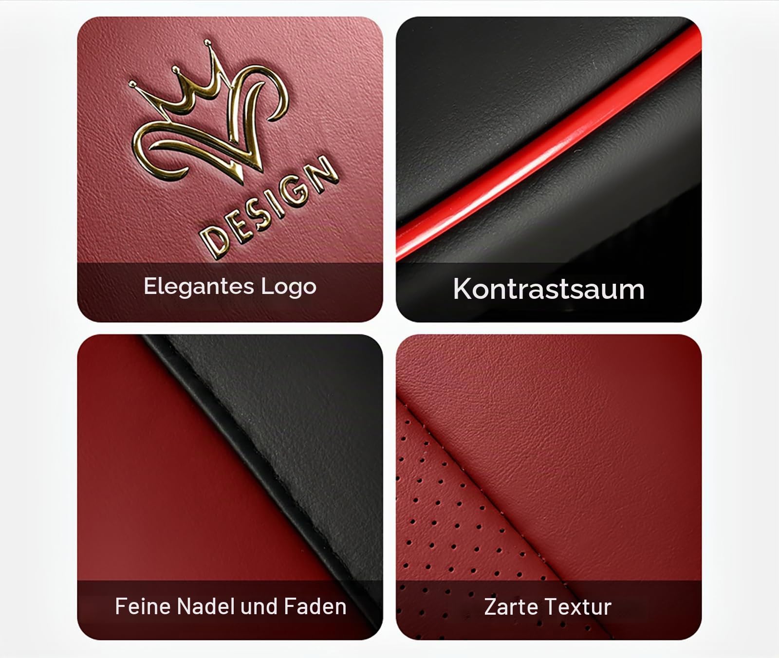 Autositzbezüge Komplett Set Universal in Premium Design | Schonbezüge für Opel Corsa Astra Meriva Insignia Mokka | Wasserdicht Sitzbezug | Auto Sitzbezüge Airbag Geeignet Rosa