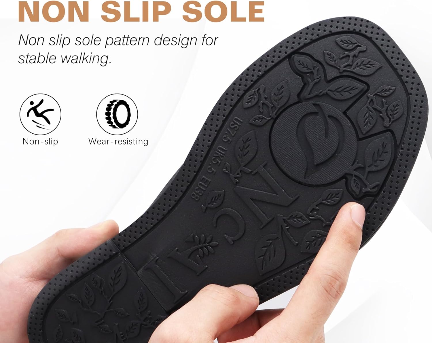 ONCAI Women's Flat Sandals Fashion Square Open Toe Slide Dressy for...  - Foto 14 di 80