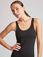 Vista 6 de Kalon Paquete de 4 camisetas sin mangas para mujer con diseño moderno y pechugona