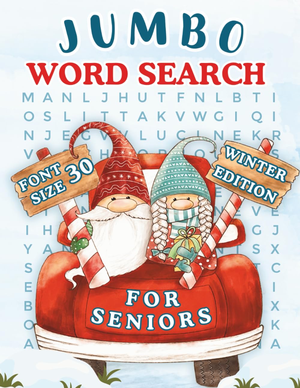 Jumbo Word Search for Seniors, Winter Edition: Extra Large Print Puzzles for Gentle Relaxation, Stress Relief, and Calm Focus on Cozy Winter Nights