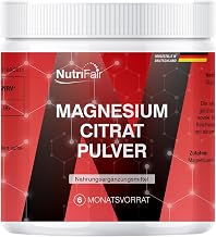 Magnesium Citrate Powder - 400g - High Dose - 100% Vegan - German Production and Laboratory Tests - NutriFair | Premium & Fair