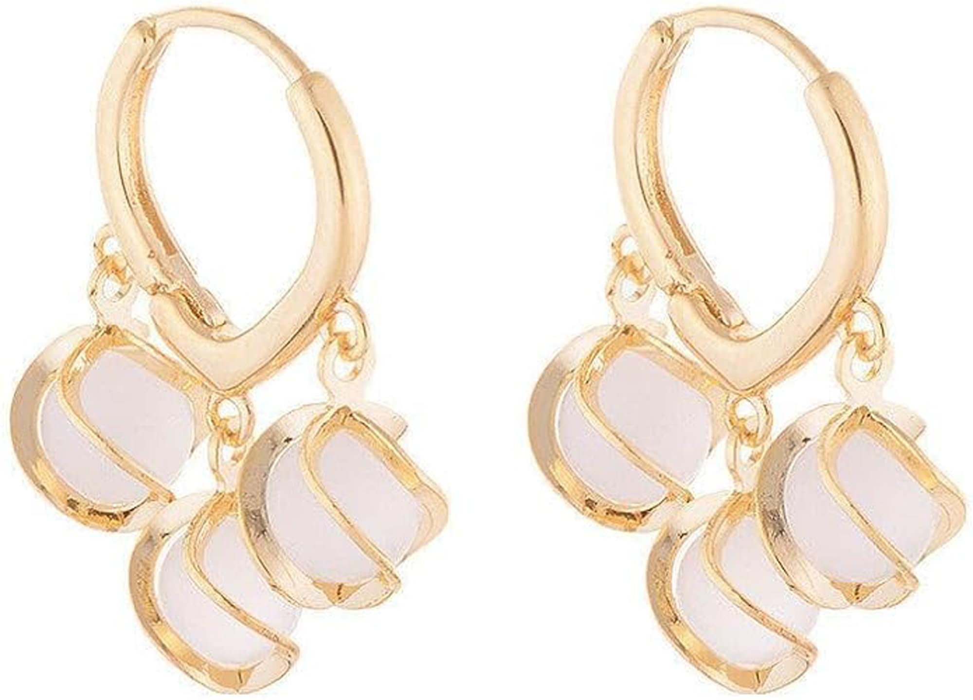 See full amazon price history chart for BANDIK Elegant Gold Plated Hoop Earrings with White Opal Stone, Korean Charms - Stylish and Lightweight Earrings for Women BANDIK Elegant Gold Plated Hoop Earrings with White Opal Stone, Korean Charms - Stylish and Lightweight Earrings for Women (B0D6HZLDGK) Amazon Price History, Amazon Price Tracker