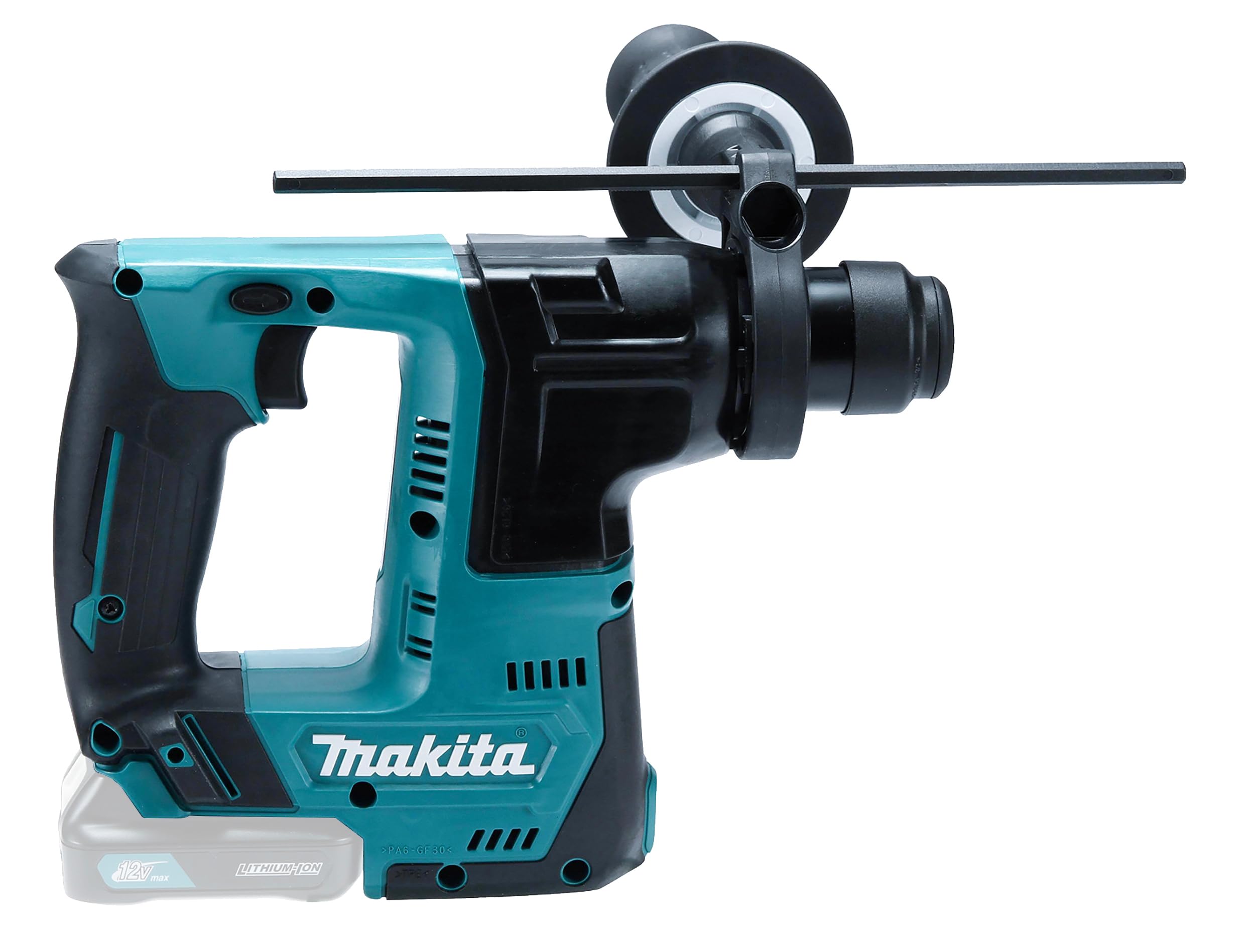 Makita Trapano a percussione a batteria per SDS-Plus 12 V max. (senza caricabatterie), blu, nero, senza batteria