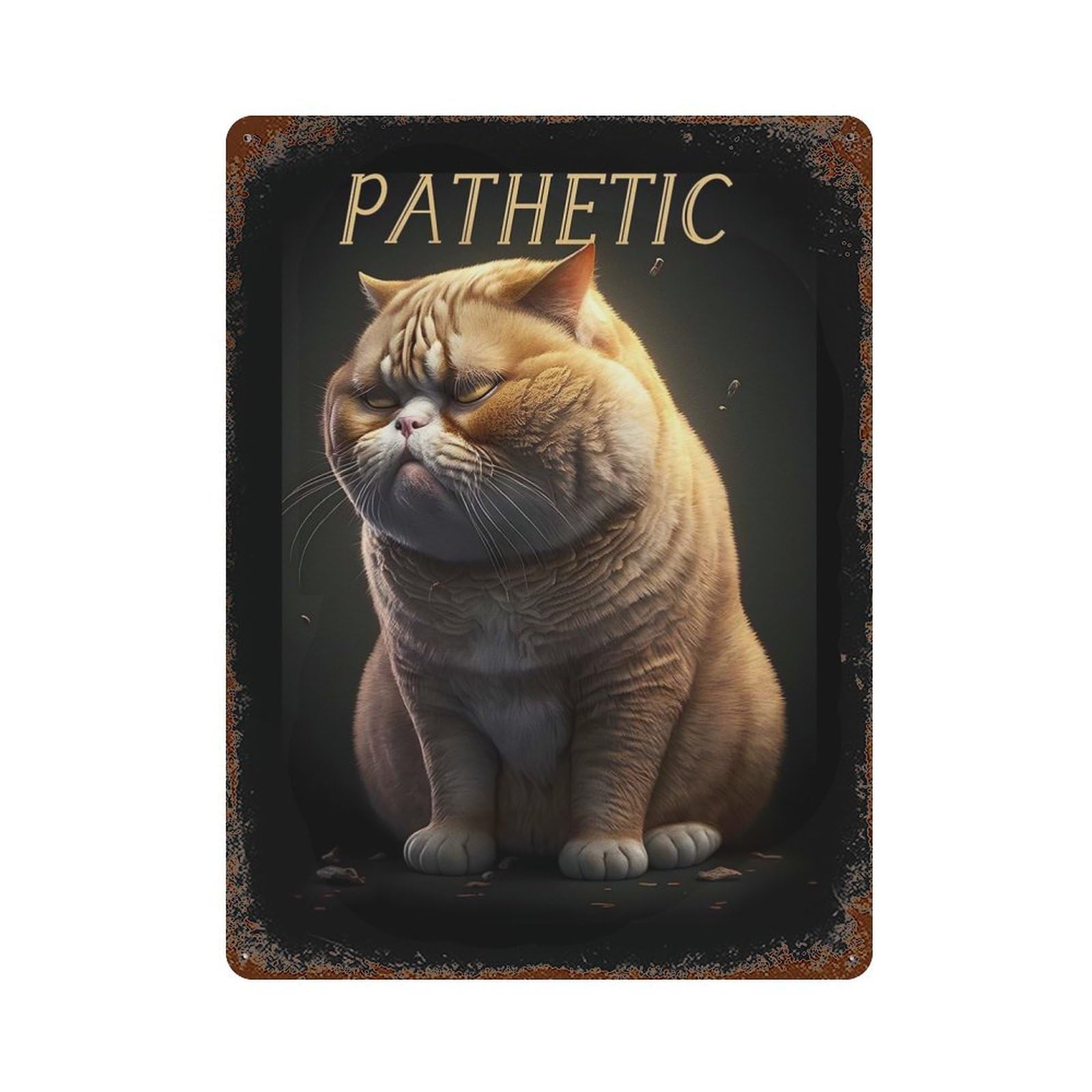 Pathetic 2 Decorative Tin Sign 15.7"x11.8", for Bistro, Counter And Cafe Decor, Novelty Wall Decor