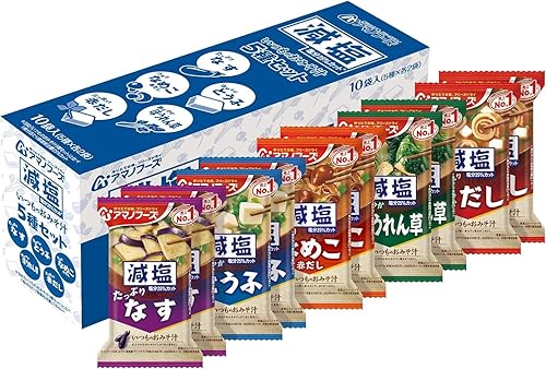 Amano Foods - Set variado de sal de miso liofilizada reducida - 5 sabores, 10 porciones