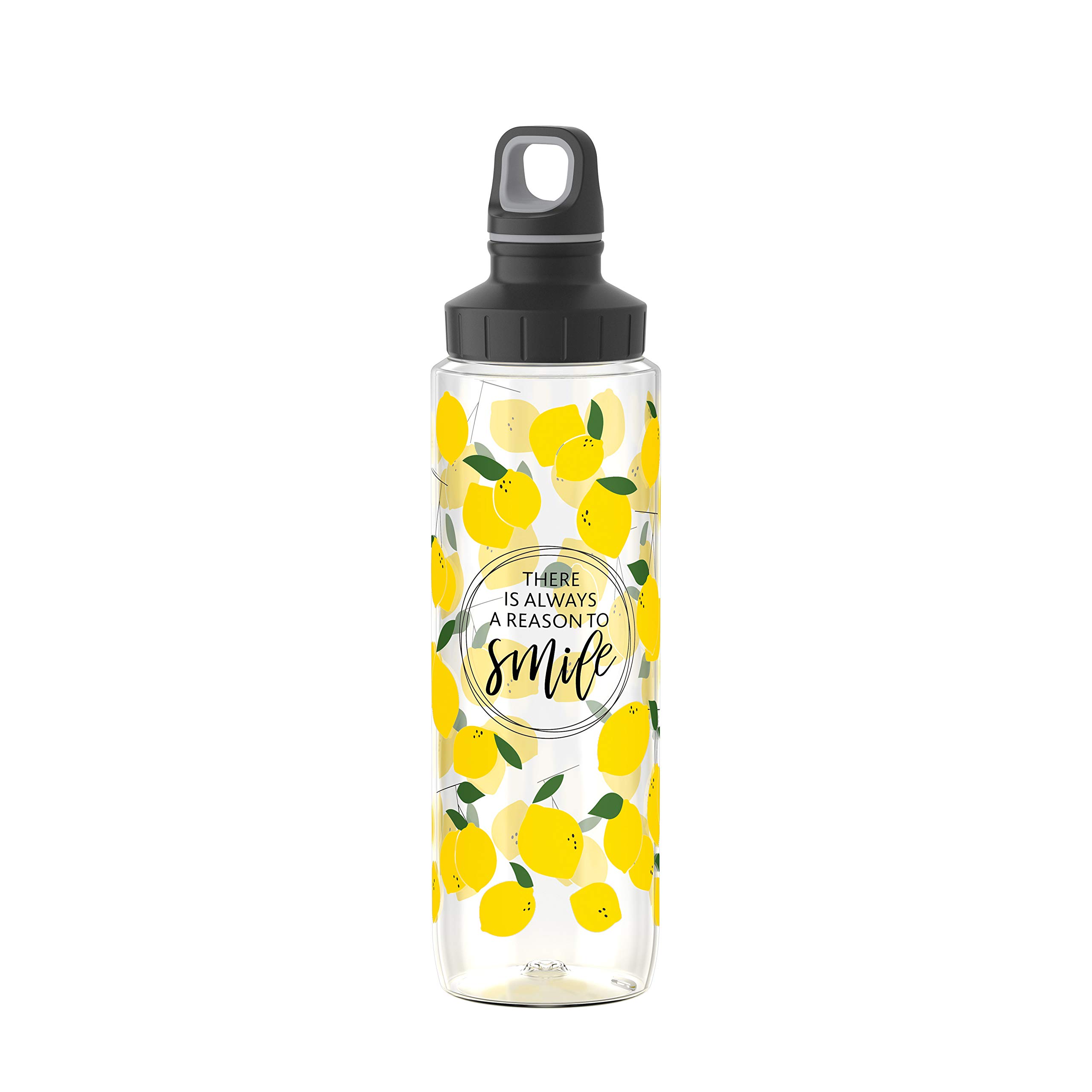 Emsa Drink2Go Tritan N3031300 Drinking Bottle 0.7 Litres Screw Cap 100% Leak-Proof Dishwasher Safe BPA Environmentally Friendly Smile Transparent Yellow