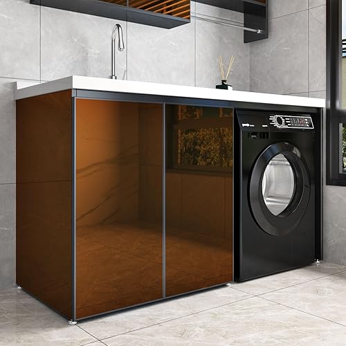 Miniatura 4 de Wallercity Espejo dorado adhesivo de vinilo para pared, espejo sin vidrio para niños, papel tapiz para despegar y pegar, espejo de gimnasio en casa,