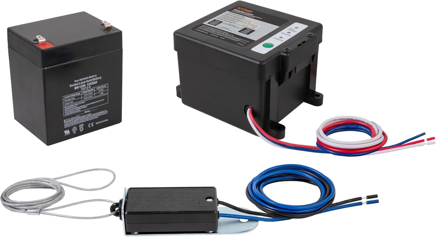 Curt Manufacturing 52042 Side Load Push to Test Breakaway Kit