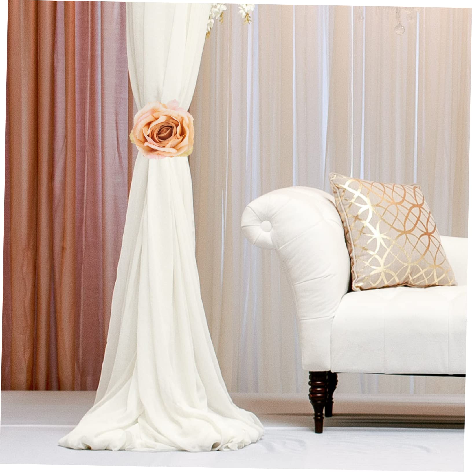 Amosfun 10pièces Attache Rideaux Fleurs Lot de Clips Décoratifs pour Rideaux Accessoire Pratique Et Élégant pour Maison Bureau Et Chambre Style Romantique Et Festif