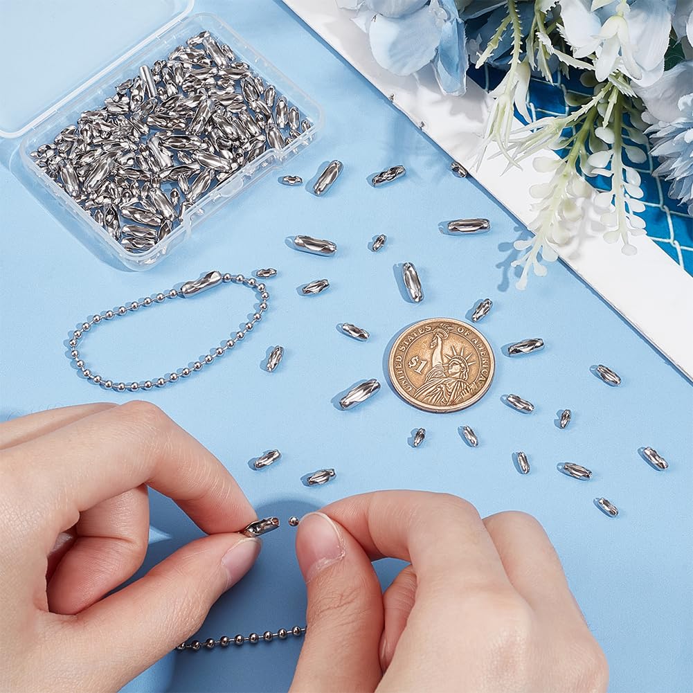 Catene fatte a mano con catena a sfera a forma di U in acciaio inossidabile da 1 m per collane, bracciali, creazione di gioielli, accessori  36