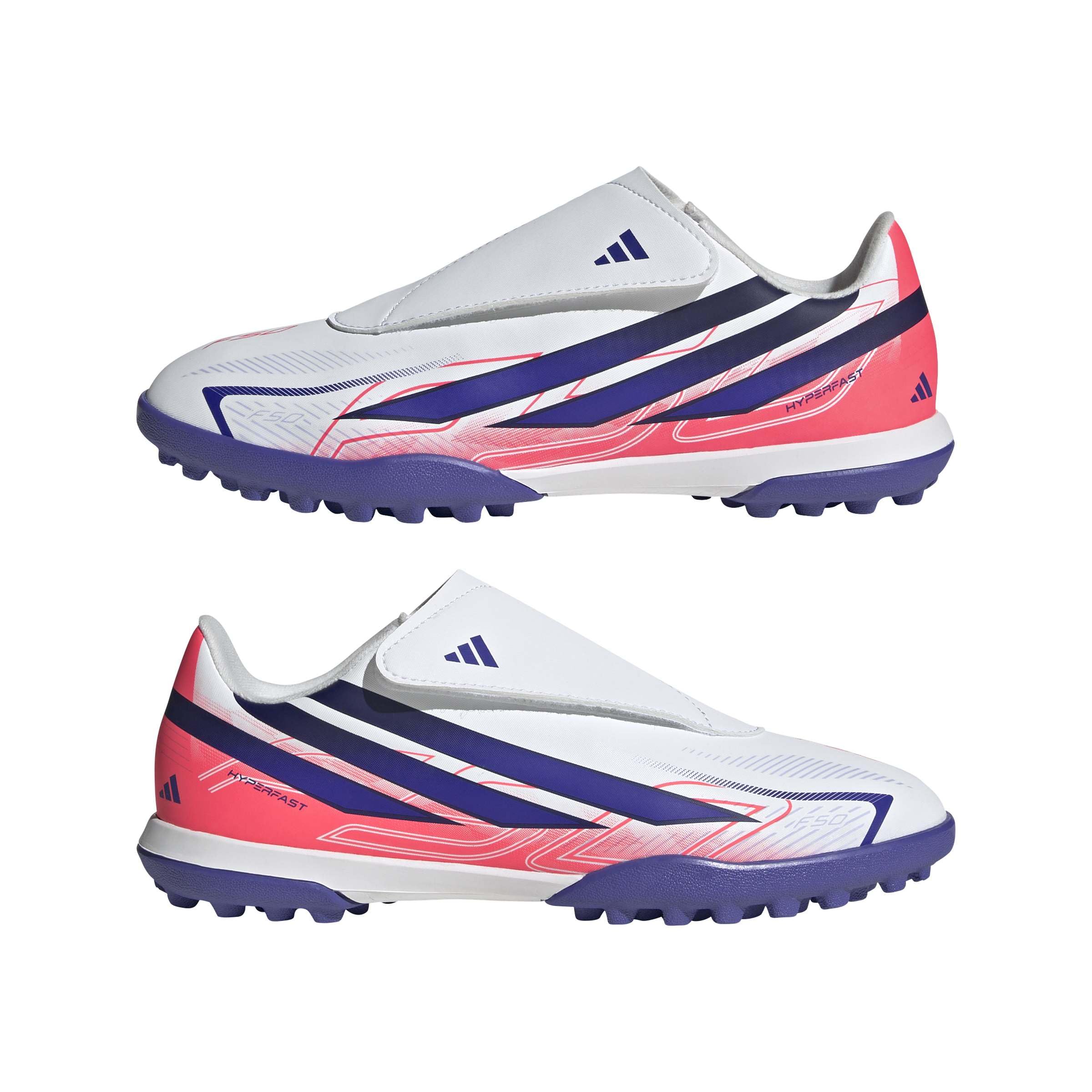 Adidas F50 Hyperfast Club Velcro Turf Football Kids SCARPEUnisex - Bambini e Ragazzi