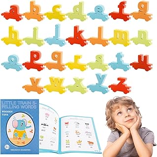 Comprar Hitburu Juguete para Aprender a Ver y deletrear, Juego de Letras a Juego,Juego y Rompecabezas de ortografía de Madera Seguros - Ortografía de Palabras, Colores Vivos, Divertido Juguete para niños y