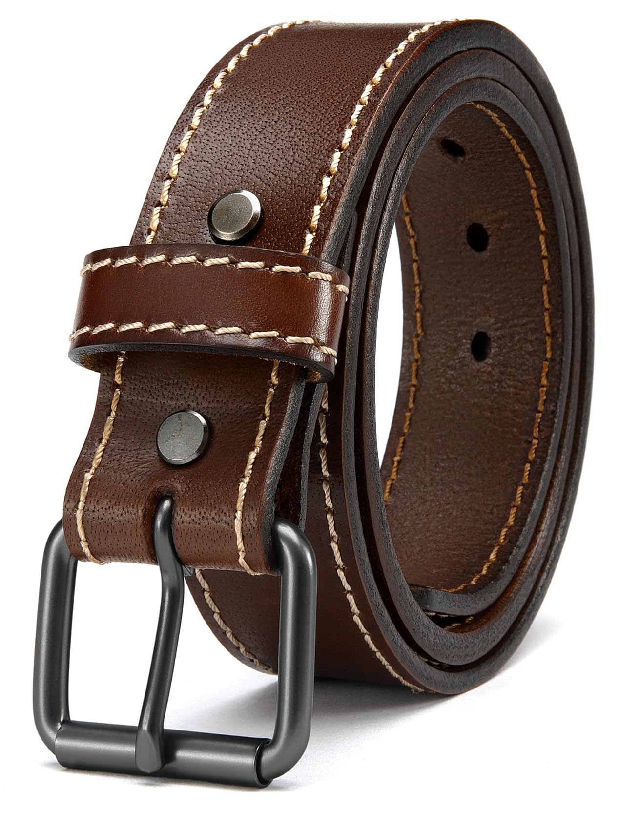 YOETEY 1.5" Leather Tactical Belt Men for Work &amp; Casual