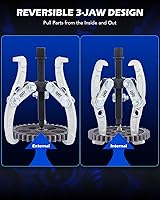 Vista 4 de Orion Motor Tech 3 mandíbulas extractor de engranajes de 3 mandíbulas para extracción de cojinetes, poleas volantes