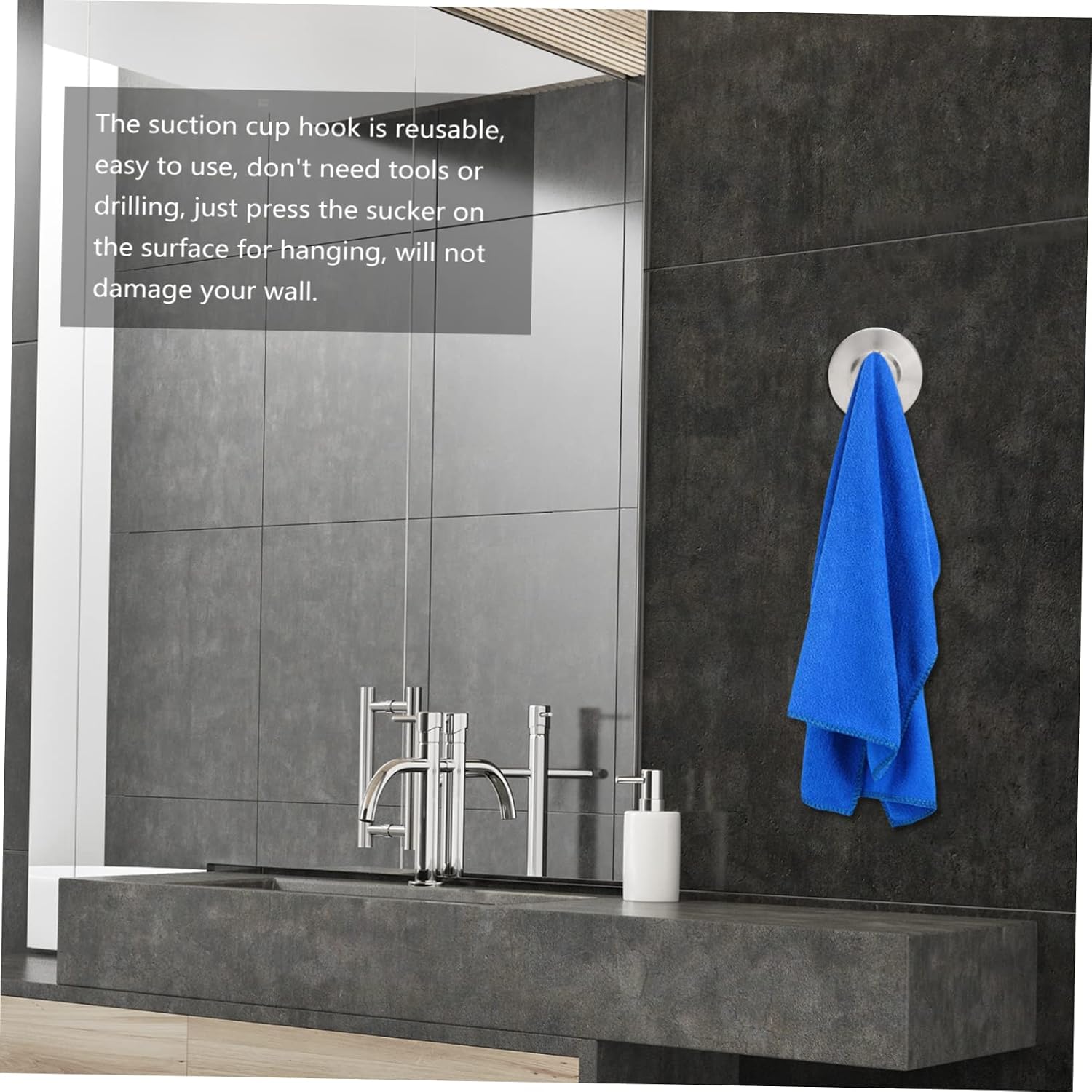 3pcs Stainless Steel Hooks Over The Door Hanging Hook Heavy Duty Suction Cup Hanger for Bathroom Decorations