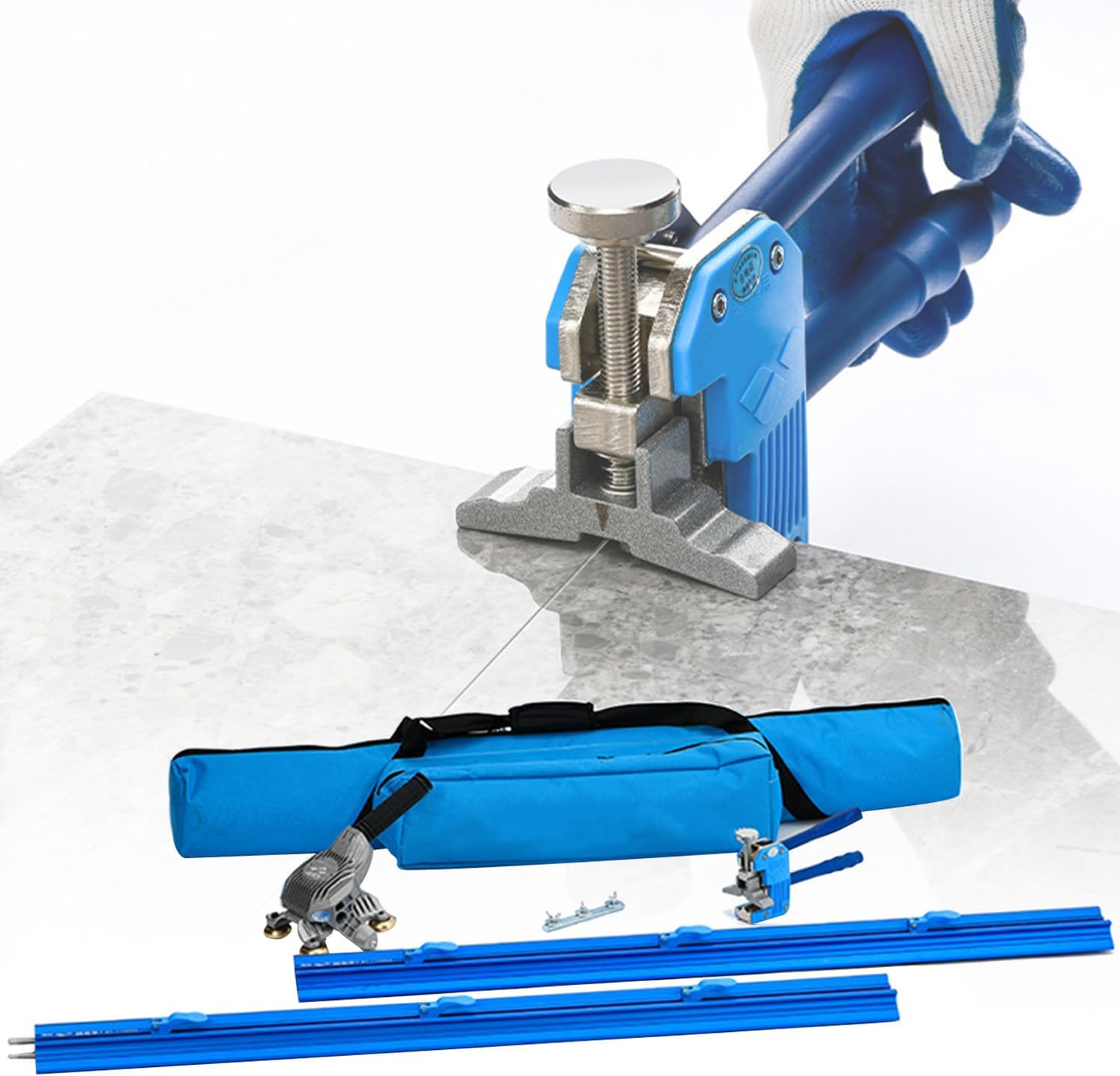 Porcelain Slab Cutting Machine, Manual Tile Cutter,with Double Rails Design,for Large Format Ceramic Porcelain Tiles (3.8m)