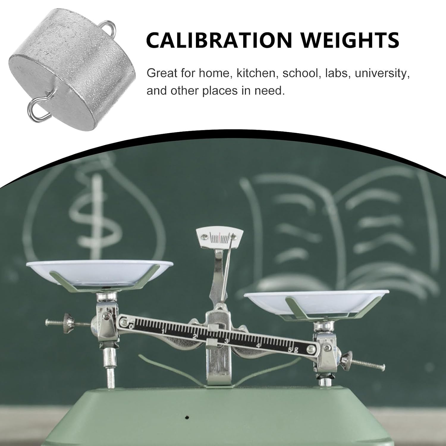 4pcs 100g Lab Calibration Weights Set with Hooks, Precision Metal Gram Mass for Physics Experiments, Scale Balancing and Scientific Laboratory Use