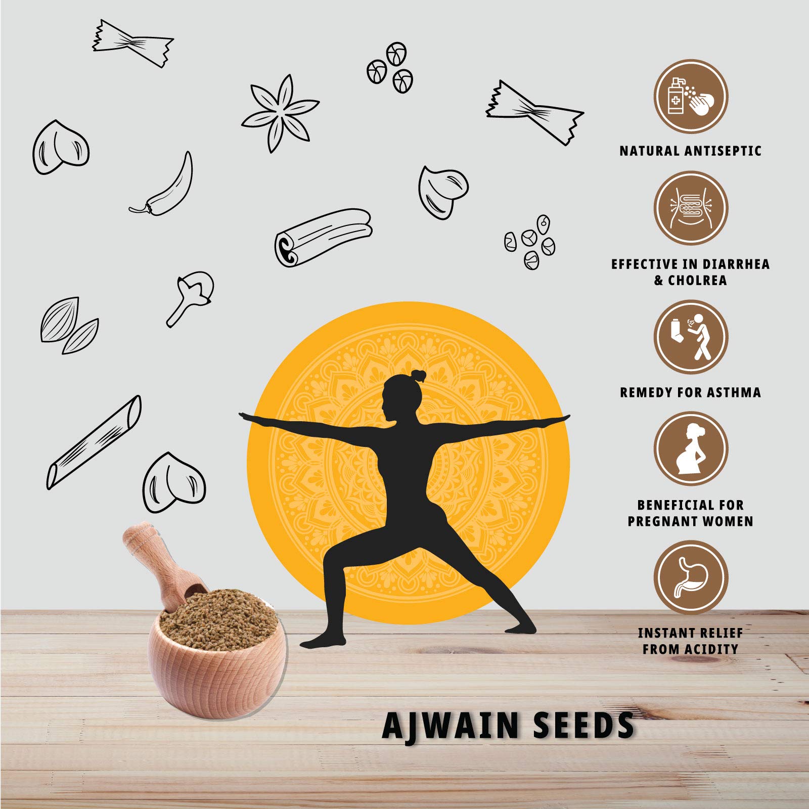 Organature Premium Fresh Whole Ajwain Seeds | Carom Seeds | Ajamo | Bishop's Weed Pack of - (400 Grams) - Image 5 thumbnail