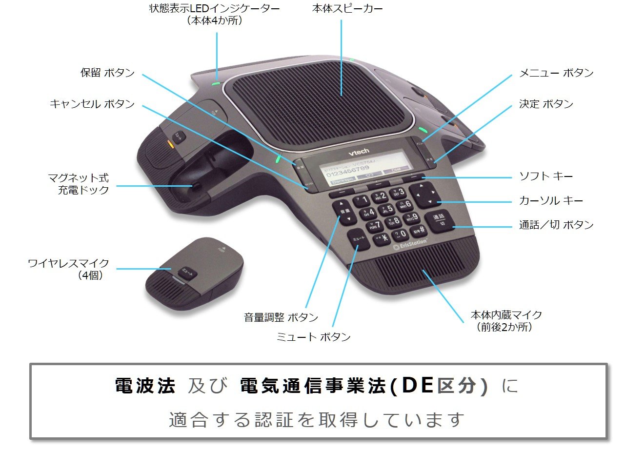 Amazon.co.jp: ErisStation ワイヤレスマイク 4個付属 電話会議