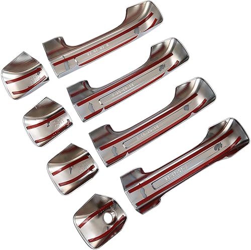 Miniatura 5 de 8 piezas para Dodge RAM 1500 TRX 2019 2020 2021 2022 2023 cubierta protectora decorativa para manija de puerta, accesorios de ABS (cromo un agujero)