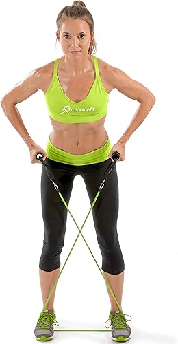 Miniatura 5 de ProsourceFit Bandas de resistencia apilables con anclaje de puerta y tabla de ejercicios, ejercicios de cuerpo completo y entrenamientos en casa