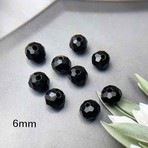 Miniatura 2 de Jmassyang Briolette Rondelle - Cuentas de cristal facetado AB para hacer joyas, pulseras, collares, aretes (azul lago AB, 0.236 x 0.315in)