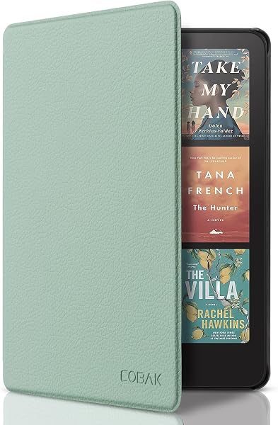 CoBak Funda para 7" Kindle Paperwhite 12th Generation 2024 y Kindle Colorsoft Signature Edition 2024 7 Pulgadas - Funda Protectora Ligera con Auto Sueño/Estela, Salvia Verde - 1