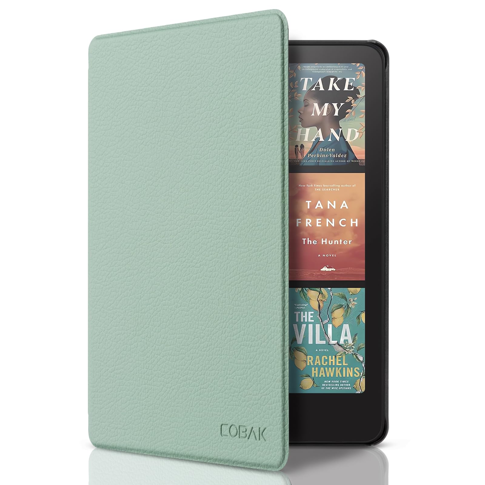 Case for All-New 7" Kindle Paperwhite(12th generation–2024)/Colorsoft Signature Edition(1st gen–2024)/Signature Edition(12th gen–2024) - PU Leather Cover with Auto Sleep/Wake, Matcha Green