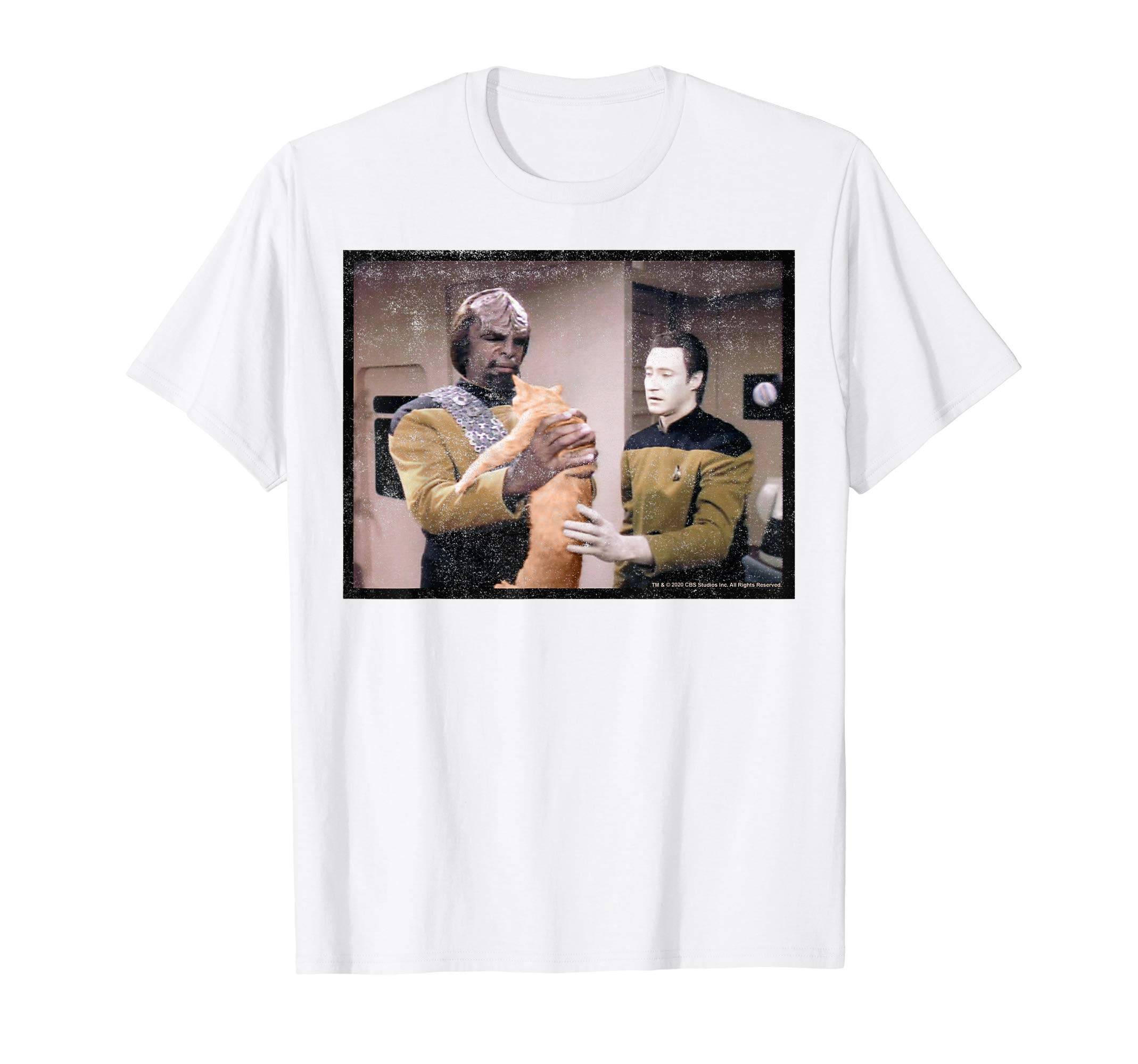 Star TrekThe Next Generation Worf Data And Cat T-Shirt