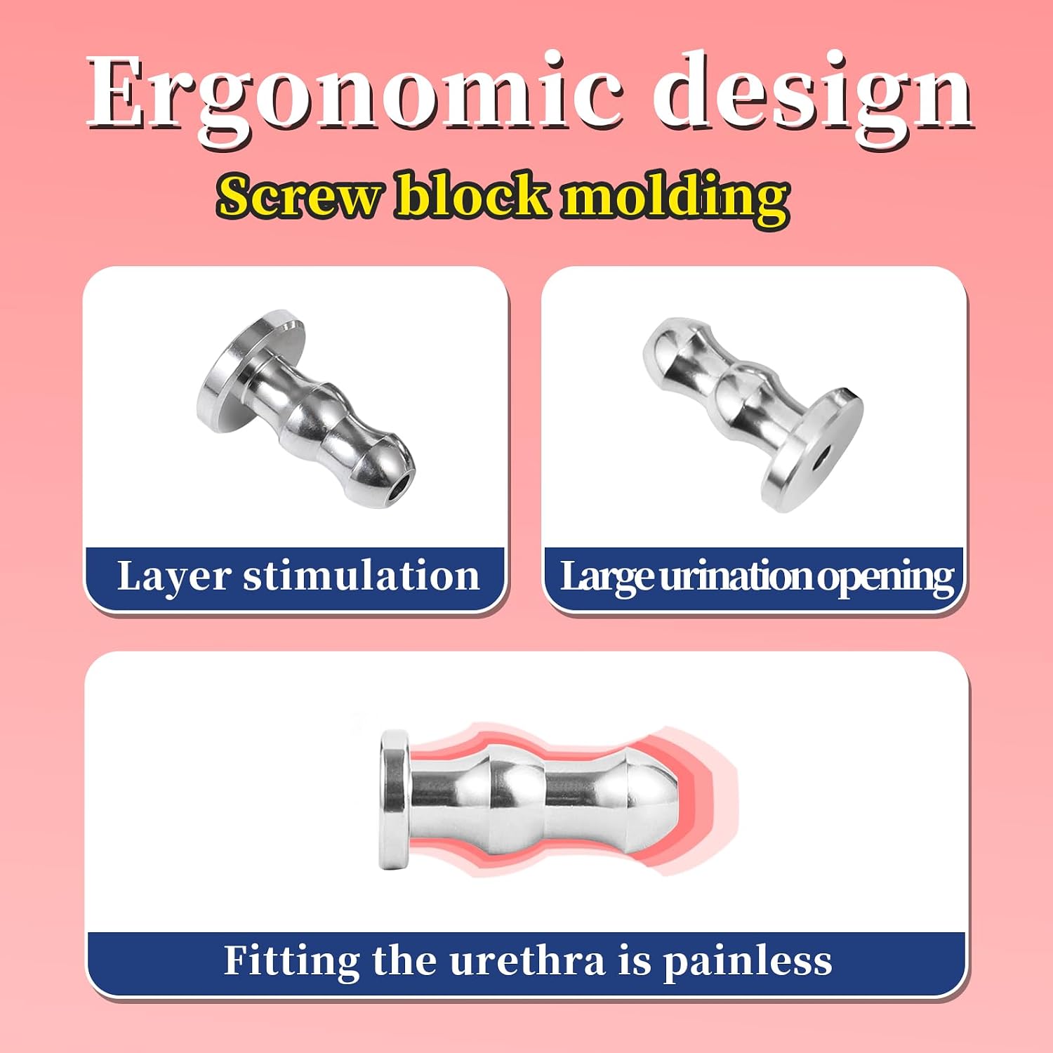 Urethral Dilators,Urethral Plug for Men Urethral Stimulation Masturbation Sex Toy