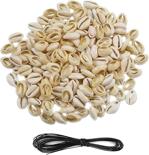 160 cuentas de concha de cauri de corte natural con agujero grande y espalda abierta, conchas ovaladas en espiral para pulseras, collares,